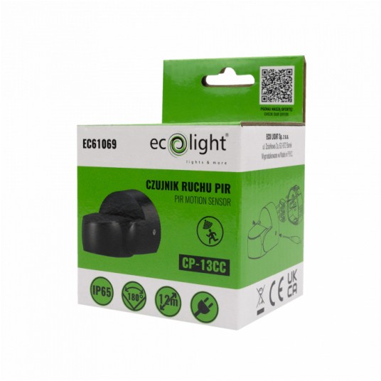 Czujnik ruchu PIR CP-13CC IP65 180° 12m 600W -zdjęcie numer 3