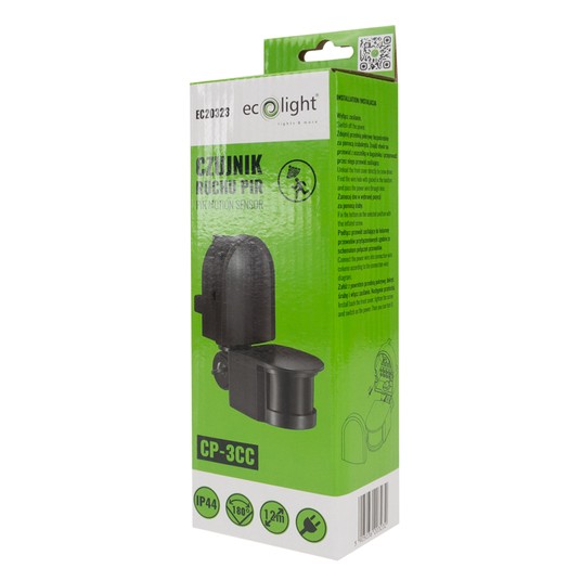 Czujnik ruchu PIR CP-3CC IP44 180° 12m 300W -zdjęcie numer 3