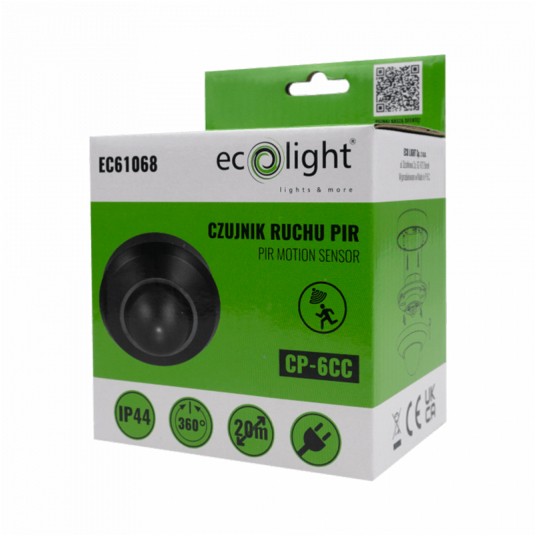 Czujnik ruchu PIR CP-6CC PT/NT IP44 180° 12m 400W -zdjęcie numer 3