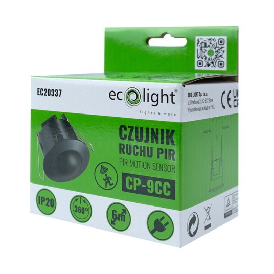 Czujnik ruchu PIR CP-9CC IP20 360° 6m 600W -zdjęcie numer 4