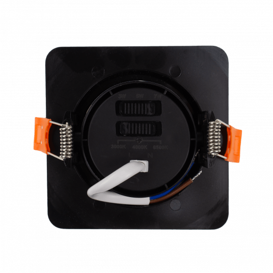 Downlight LED 3W/5W/7W CCT czarny kwadrat -zdjęcie numer 2