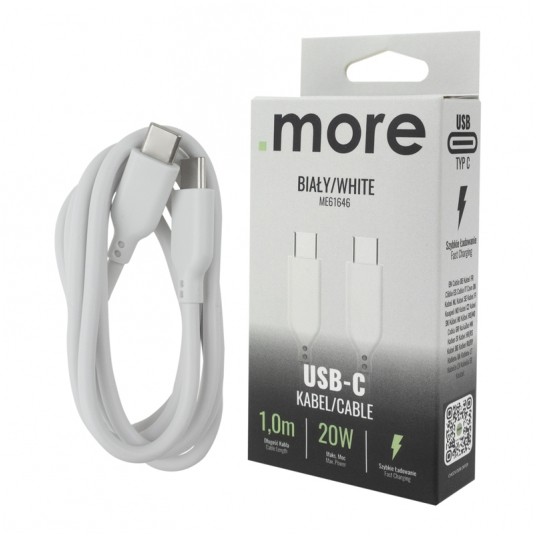 Kabel USB-C biały 1m -zdjęcie numer 2
