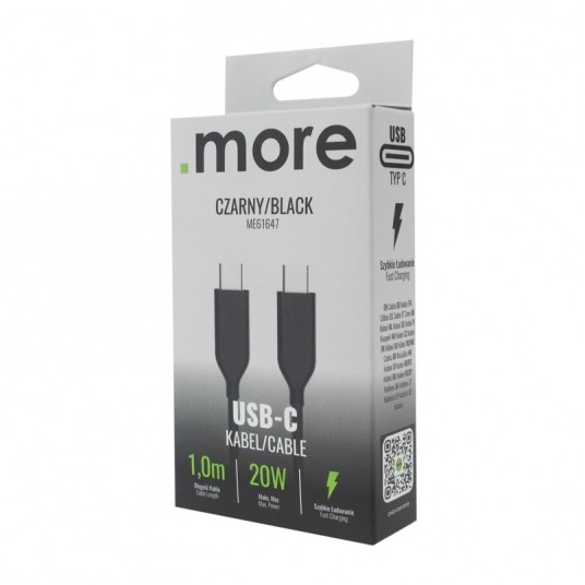 Kabel USB-C czarny 1m -zdjęcie numer 3