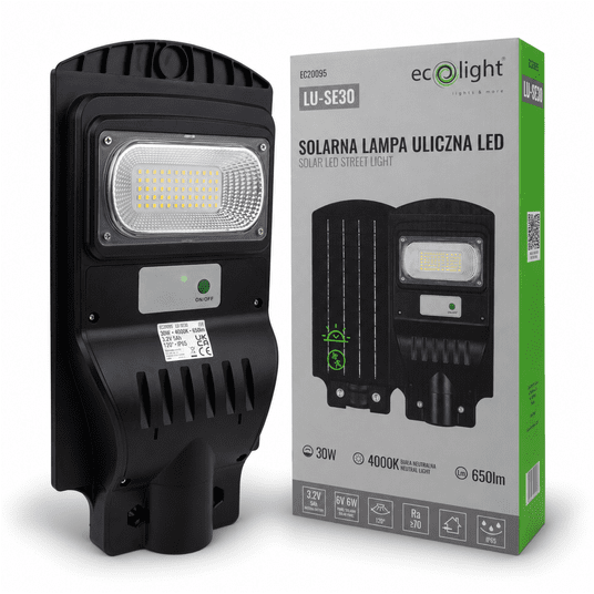 Lampa uliczna solarna 30W 4000K -zdjęcie numer 1