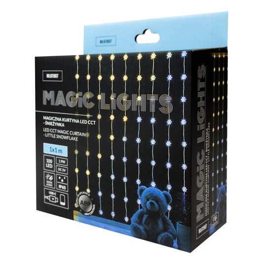 Magiczna kurtyna 100led 1m*1m CCT Śnieżynka DC5V -zdjęcie numer 4