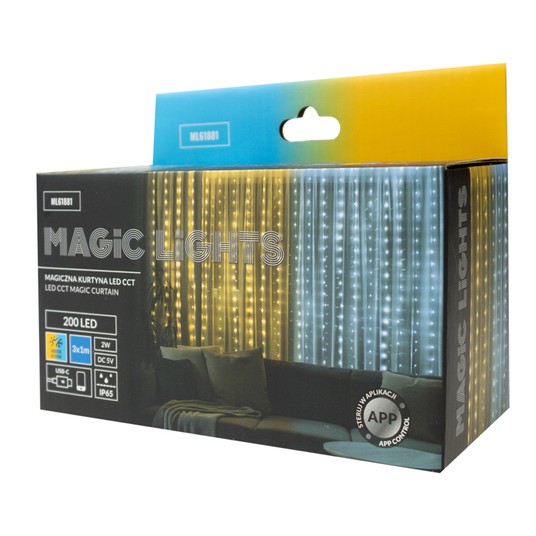 Magiczna kurtyna 200led 3m*1m CCT DC5V -zdjęcie numer 2