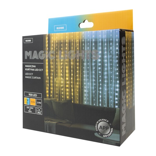 Magiczna kurtyna 900led 3m*3m CCT 230V -zdjęcie numer 3