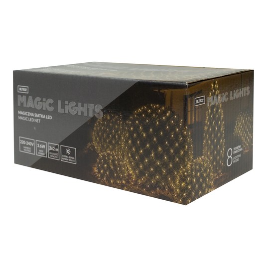 Magiczna siatka 160led 8 tryb IP44 2700K 2x2m 230V -zdjęcie numer 2