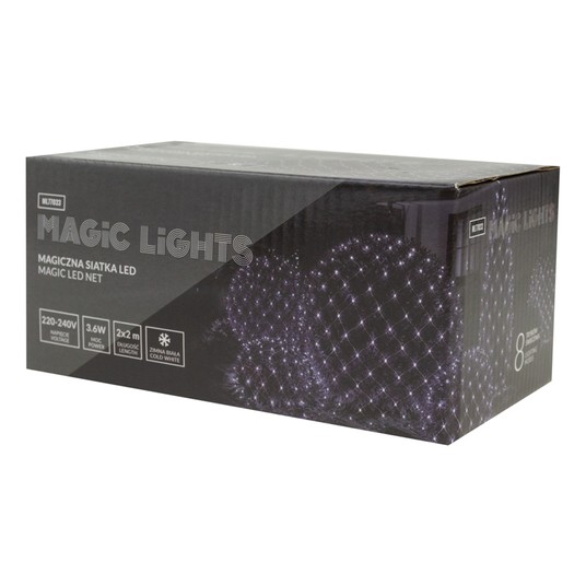 Magiczna siatka 160led 8 tryb IP44 8000K 2x2m 230V -zdjęcie numer 2