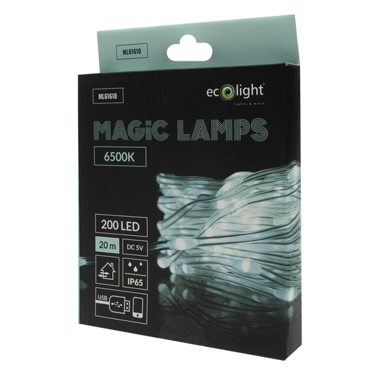 Magiczne lampki 200 led 6500K 20m USB-A 5V -zdjęcie numer 2