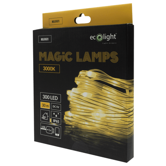 Magiczne lampki 300 led 3000K 30m USB-A 5V -zdjęcie numer 2