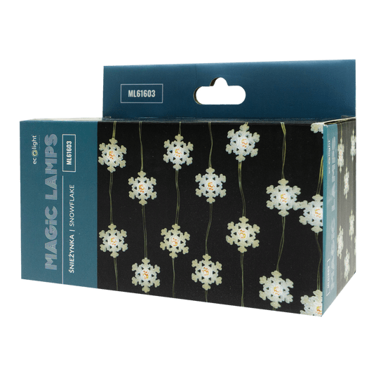 Magiczne lampki 50 led 6500K Śnieżynka 5m 5V -zdjęcie numer 5