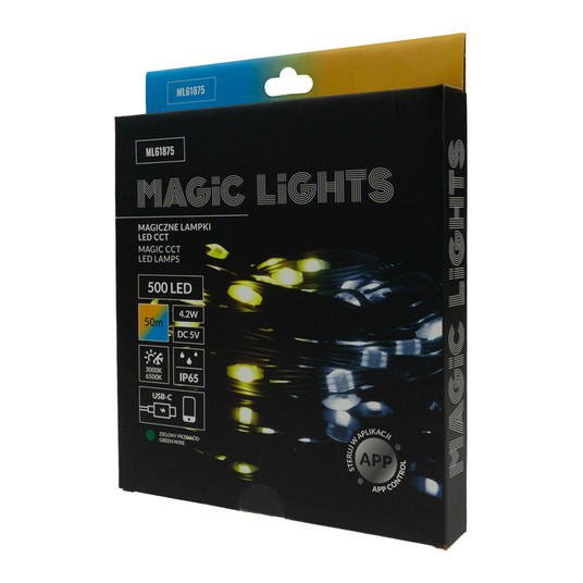 Magiczne lampki 500 led CCT 50m USB-C 5V ZP -zdjęcie numer 2