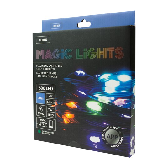 Magiczne lampki 600 led 1mln kolorów 30m DC5V ZP -zdjęcie numer 2