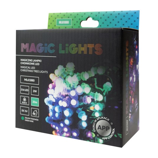 Magiczne lampki choinkowe 216 led 20m DC5V ZP -zdjęcie numer 3