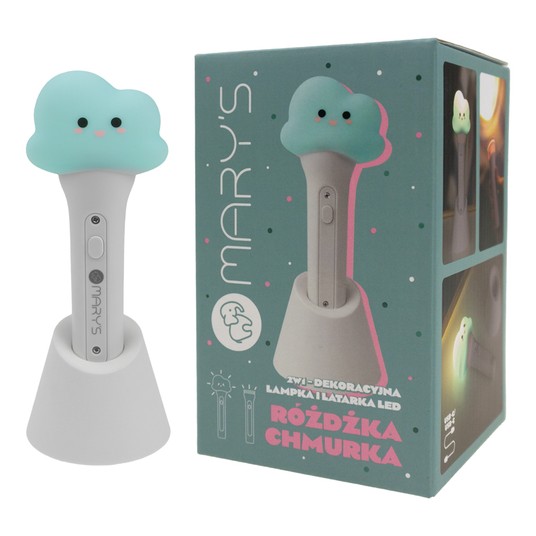MARY'S 2w1 lampka nocna LED, latarka różdżka chmur -zdjęcie numer 5