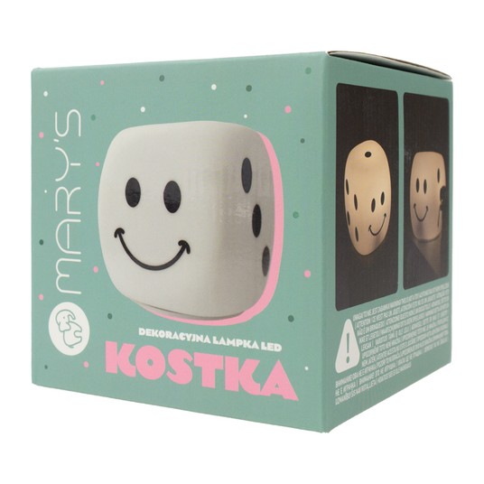 MARY'S lampka nocna LED kostka biała -zdjęcie numer 4