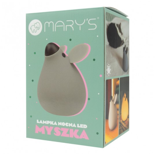 MARY'S lampka nocna LED Myszka szara -zdjęcie numer 6