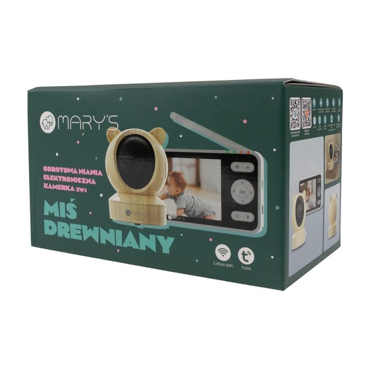 MARY'S niania elektroniczna 2w1 Miś drewniany -zdjęcie numer 6
