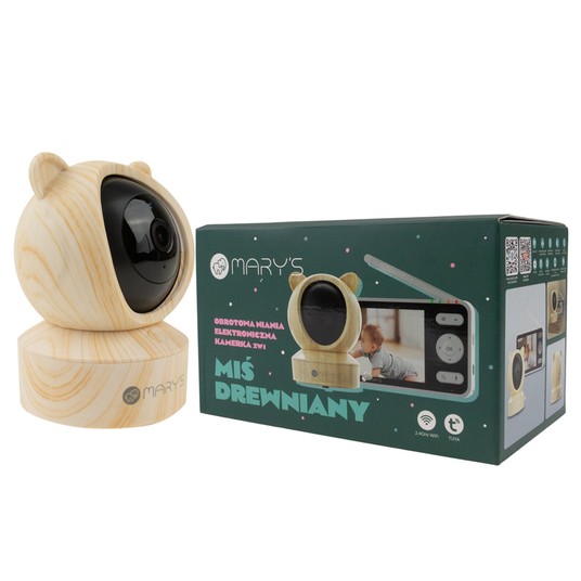 MARY'S niania elektroniczna 2w1 Miś drewniany -zdjęcie numer 5