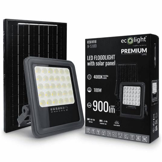 Naświetlacz LED ABS 100W 4000K z P. SOLARNYM -zdjęcie numer 1