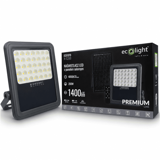 Naświetlacz LED ABS 200W 4000K z P. SOLARNYM -zdjęcie numer 1