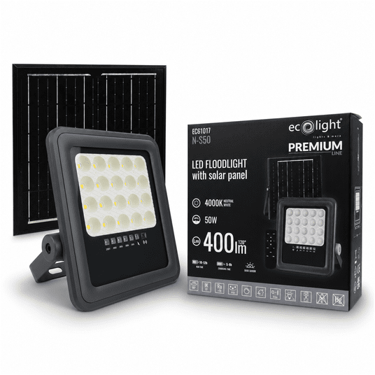 Naświetlacz LED ABS 50W 4000K z P. SOLARNYM -zdjęcie numer 1