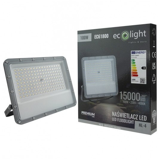 Naświetlacz LED NL-4 PREMIUM 100W 4000K 15000lm IP65 -zdjęcie numer 3