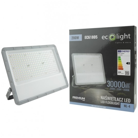 Naświetlacz LED NL-4 PREMIUM 200W 6500K 30000lm IP65 -zdjęcie numer 3