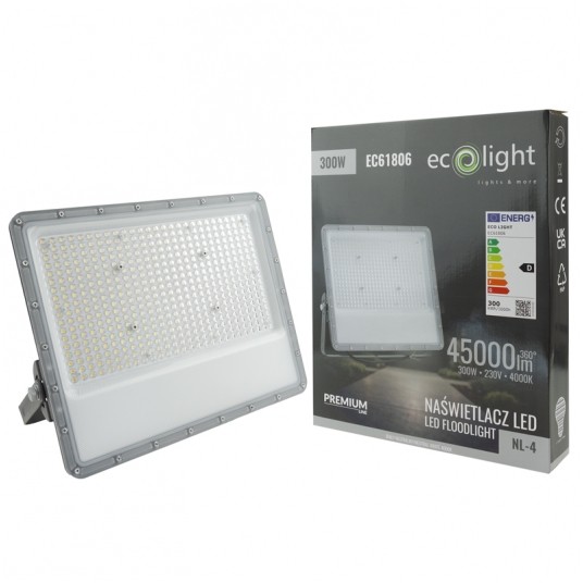 Naświetlacz LED NL-4 PREMIUM 300W 4000K 45000lm IP65 -zdjęcie numer 3