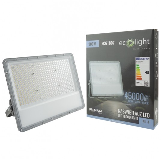 Naświetlacz LED NL-4 PREMIUM 300W 6500K 45000lm IP65 -zdjęcie numer 3