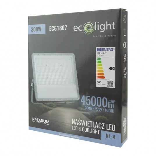 Naświetlacz LED NL-4 PREMIUM 300W 6500K 45000lm IP65 -zdjęcie numer 4
