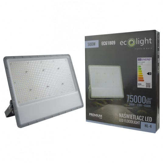 Naświetlacz LED NL-4 PREMIUM 500W 6500K 75000lm IP65 -zdjęcie numer 3