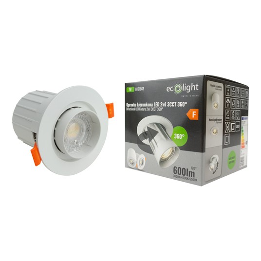 Oprawka kierunkowa LED 2w1 7W 3CCT 600lm biały -zdjęcie numer 5