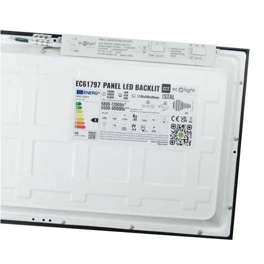 Panel LED 1195/295 40W/45W/50W CCT 120lm/w CZARNY -zdjęcie numer 3