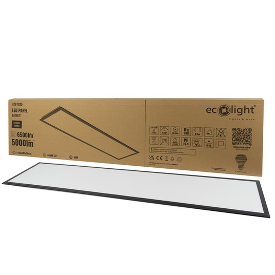Panel LED Backlit 1195x295x60 50W 4000K czarny -zdjęcie numer 3