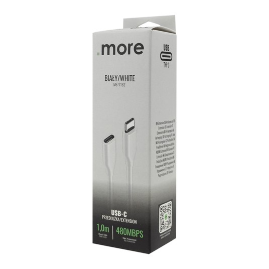 Przedłużka USB C-USB C 1m biała -zdjęcie numer 3