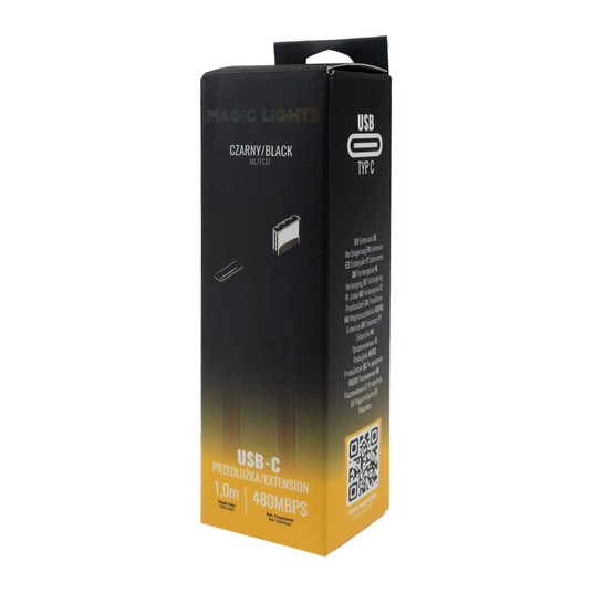 Przedłużka USB C-USB C 1m czarna -zdjęcie numer 2