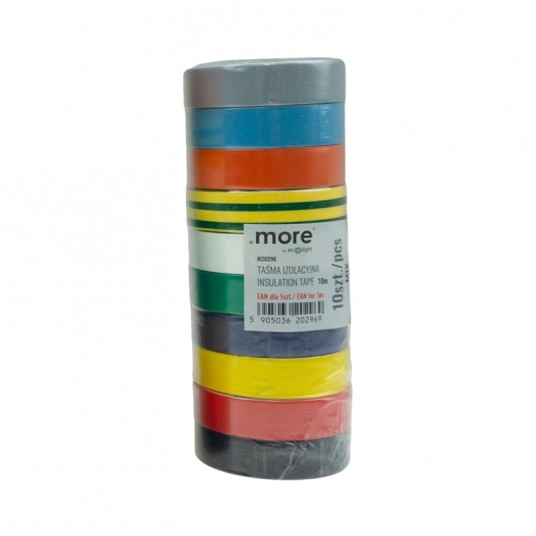 Taśma izolacyjna 15mm x 0,13mm KOLOR MIX 10m 1szt. -zdjęcie numer 1