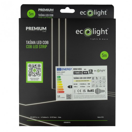 Taśma LED 24V FULL COB 1152 3000K 14W 1750lm/m IP20 5M -zdjęcie numer 3