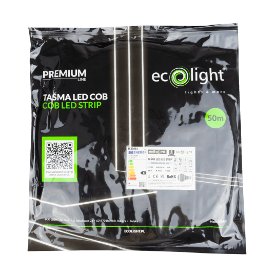 Taśma LED COB 12V 480 9W/m 6000K 1080lm/m IP20 50m -zdjęcie numer 3