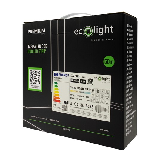 Taśma LED COB CCT 12V 22W/m IP20 50m -zdjęcie numer 3