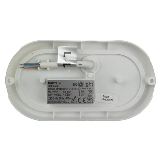 Torton TOR-06OW 6W 4000K 480lm IP54 OWAL BIAŁY -zdjęcie numer 5