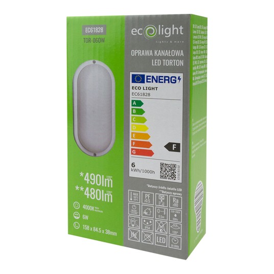 Torton TOR-06OW 6W 4000K 480lm IP54 OWAL BIAŁY -zdjęcie numer 3