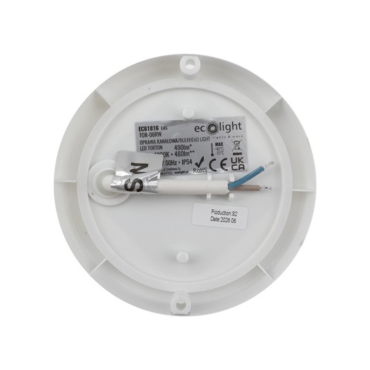 Torton TOR-06RW 6W 4000K 480lm IP54 OKRĄG BIAŁY -zdjęcie numer 5