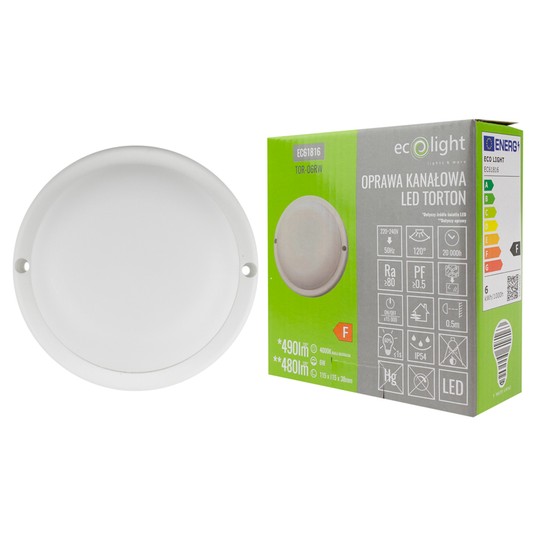Torton TOR-06RW 6W 4000K 480lm IP54 OKRĄG BIAŁY -zdjęcie numer 4