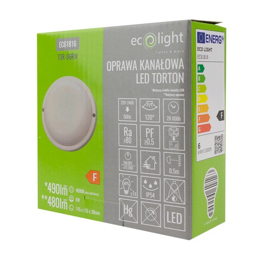 Torton TOR-06RW 6W 4000K 480lm IP54 OKRĄG BIAŁY -zdjęcie numer 3