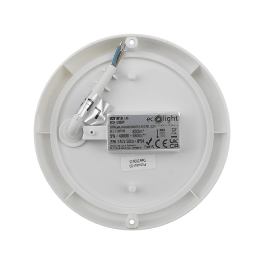 Torton TOR-09RW 9W 4000K 680lm IP54 OKRĄG BIAŁY -zdjęcie numer 5