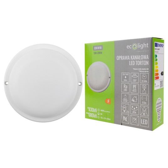 Torton TOR-09RW 9W 4000K 680lm IP54 OKRĄG BIAŁY -zdjęcie numer 4