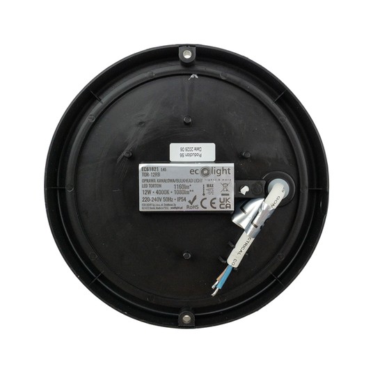 Torton TOR-12RB 12W 4000K 1080lm IP54 OKRĄG CZARNY -zdjęcie numer 5